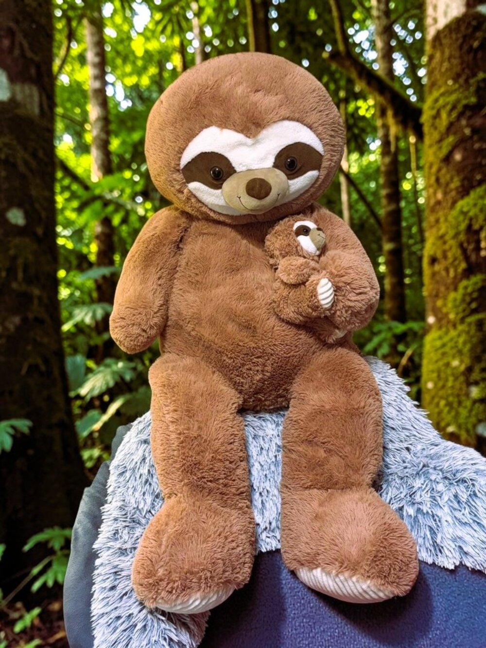 Kelly Toy Giant Sloth Stuffed Animal Soft Huggable Plush 40” Tall with Baby